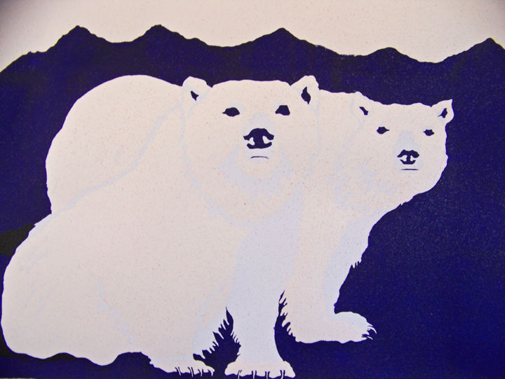 Endangered: Polar Bears #artistsupportpledge 印花与版画, 15x22 in