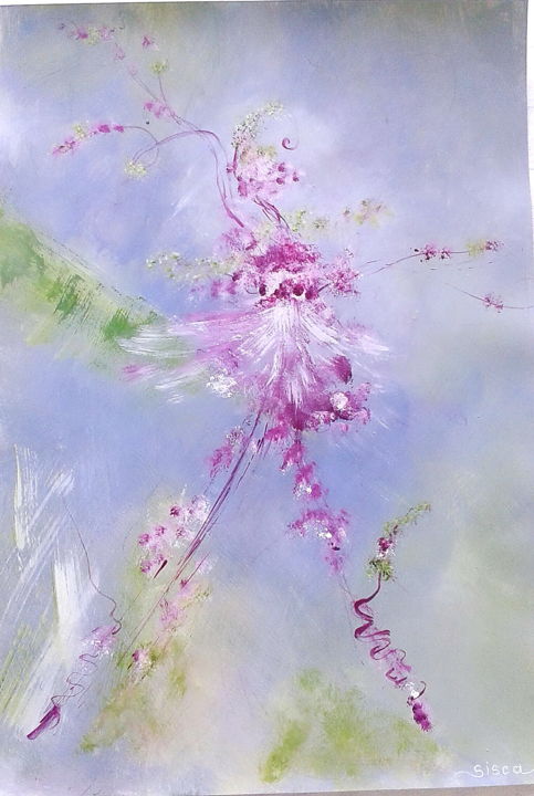 Painting titled "pas chassé" by Sisca Couleurs, Original Artwork, Acrylic