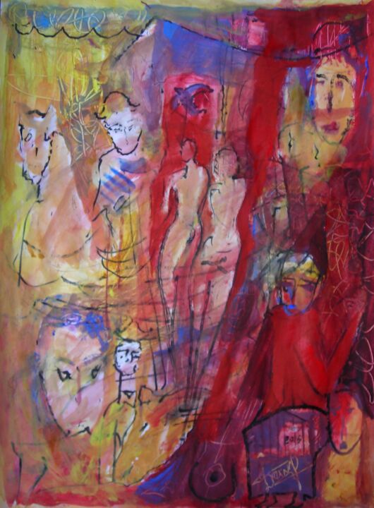 Jour de fête 2 绘画, 30.3x22.4 in
