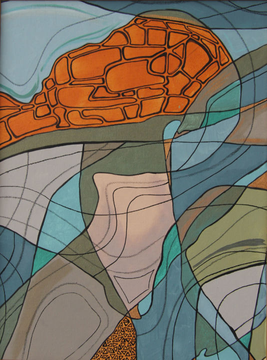 Painting titled ""Vincent1" (1 sur 2…" by Melanie Maquinay, Original Artwork, Acrylic