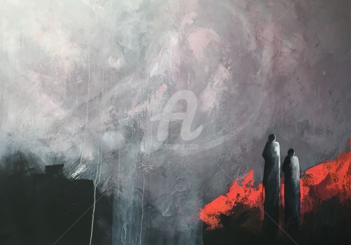 Painting titled "Y DESPUES QUE...?" by Nora Piedrahita, Original Artwork, Acrylic