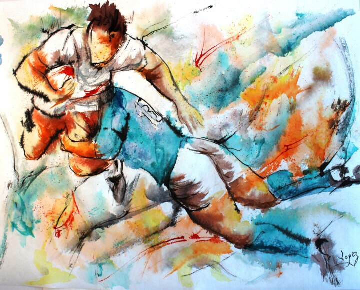 Plaquage dans les airs 绘画, 15.8x19.7 in