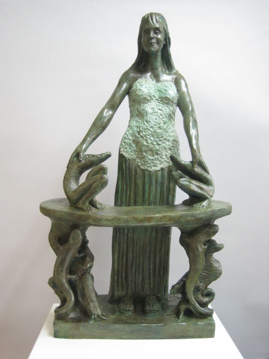 Sculpture titled "Onirico balcone" by Paolo Camporese, Original Artwork, Terra cotta