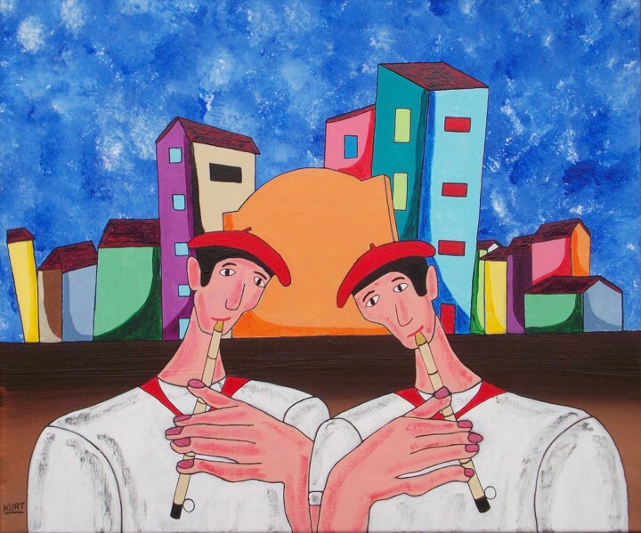 Txistularis 绘画, 19.7x23.6 in