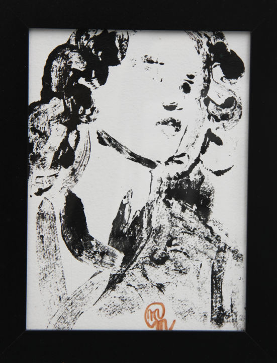 Painting titled "Demoiselle numéro 2" by Melanie Maquinay, Original Artwork, Acrylic