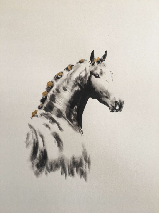Cheval 绘画, 15.8x11.8 in