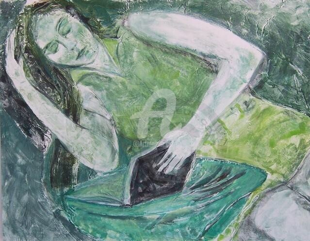 Woman Reading Printmaking