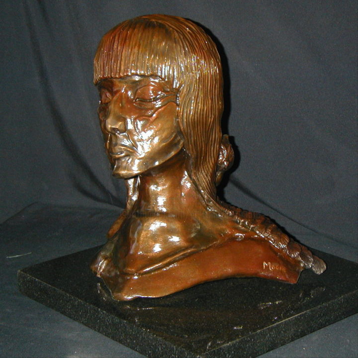 “LA CURANDERA”, BRONZE, 1/1, Unique 雕塑, 15x14 in