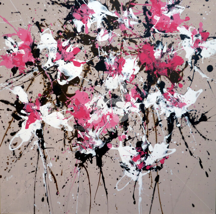 Painting titled "Coco" by Isabelle Pelletane, Original Artwork, Acrylic Mounted on Wood Stretcher frame