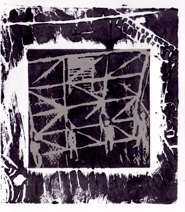 Printmaking titled "Montage du décor" by Tristan Ligen, Original Artwork