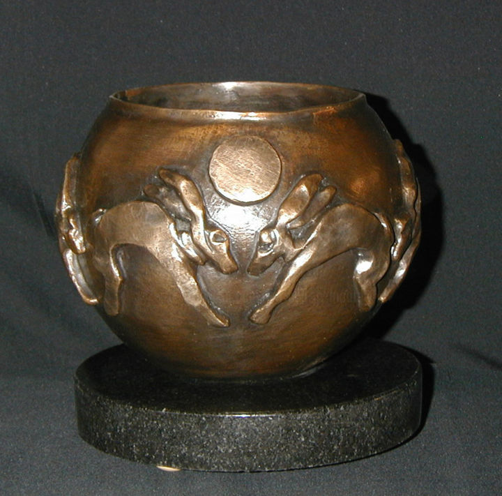 “MOONDANCE”, BRONZE VESSEL, ED. 3 雕塑, 8.5x8.5 in