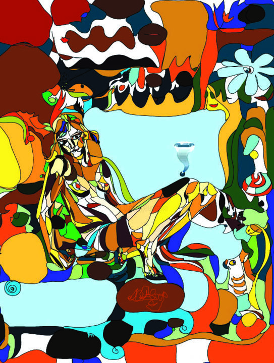 Digital Arts titled "under wather" by Marina Black, Original Artwork, Digital Painting