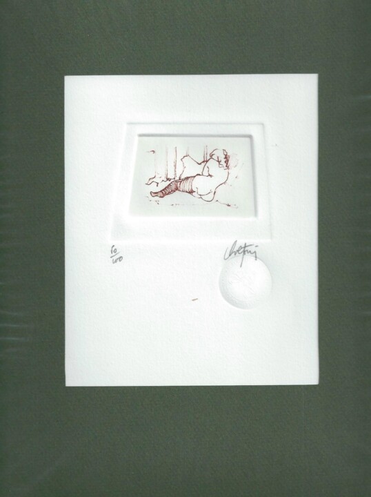 Printmaking,  2.8x1.7 in 