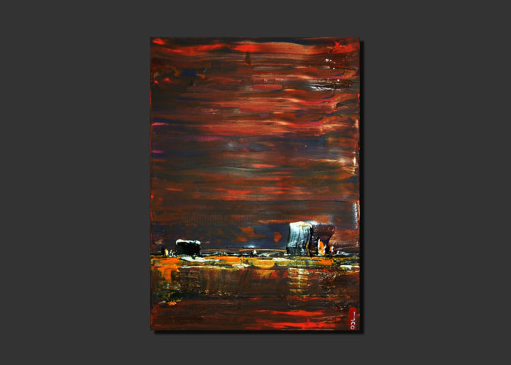 Schilderij getiteld "LA-BAS" door Odl - Olivier Durand Lailler, Origineel Kunstwerk