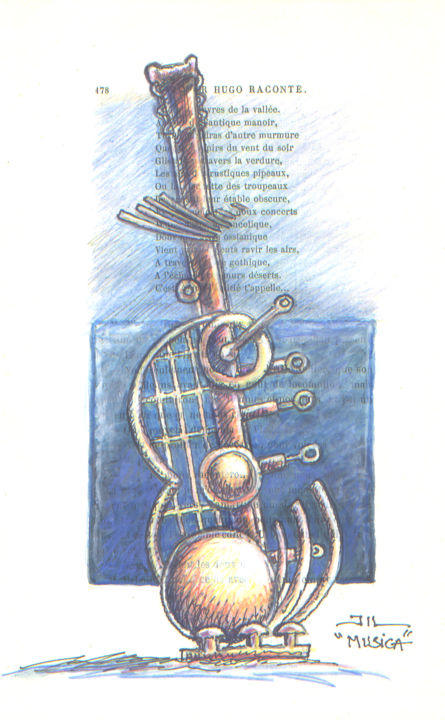 MUSICA 图画, 9.5x5.9 in