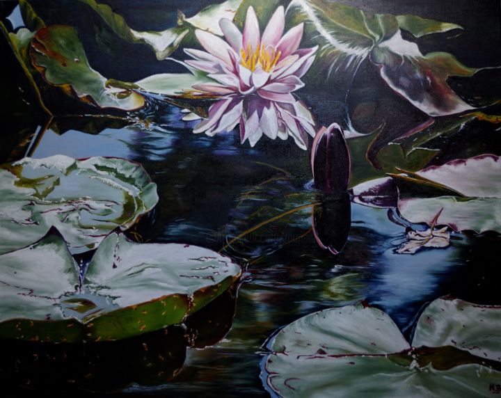 Peinture intitulée "Un instant à Giverny" par Muriel Besson-Braem, Œuvre d'art originale