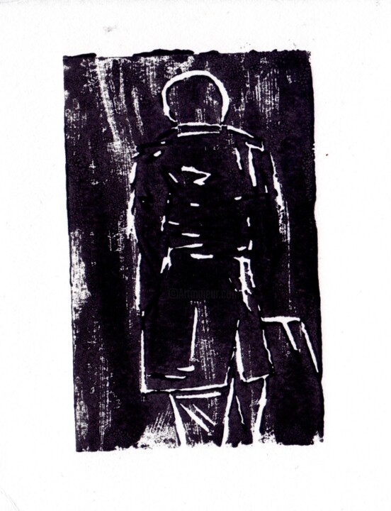 Printmaking titled "Passant 1" by Tristan Ligen, Original Artwork