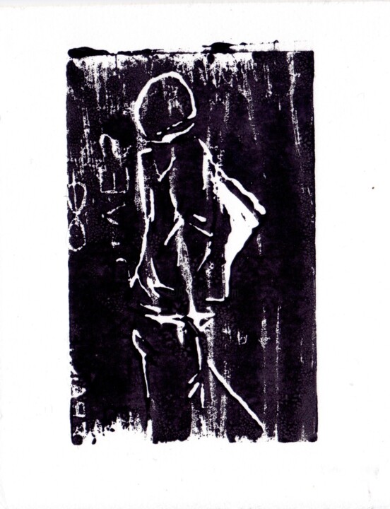 Printmaking titled "Passant 3" by Tristan Ligen, Original Artwork