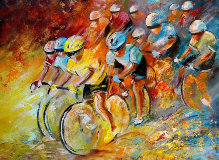 Winning The Tour De France 绘画, 23.6x31.5 in