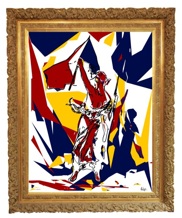 Digitale Kunst getiteld "Marianne" door Hœbregs, Origineel Kunstwerk, Anders