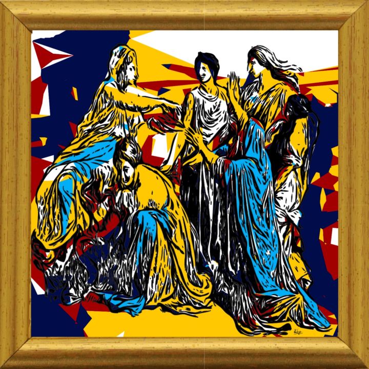 Digitale Kunst getiteld "Entre femmes" door Hœbregs, Origineel Kunstwerk, Anders