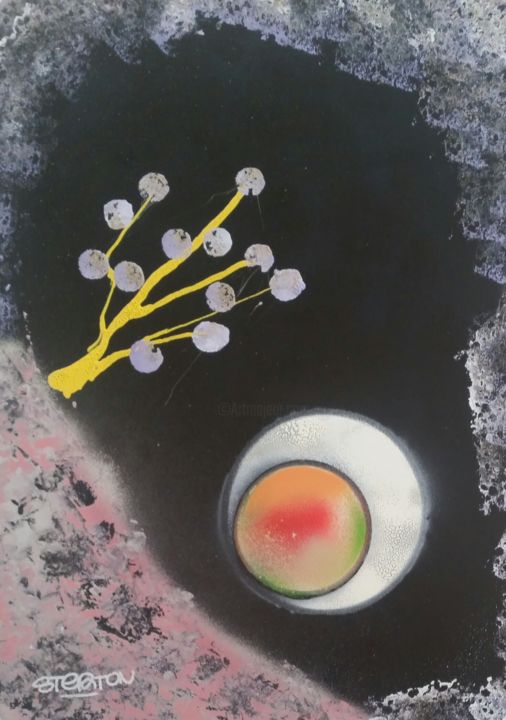 Painting titled "planete" by Sebastian Ponchaut (sterton), Original Artwork