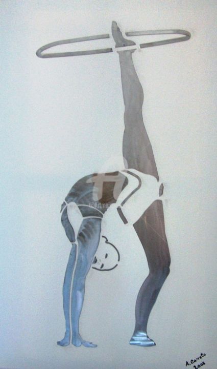 Collages titulada "ginasta-com-arcoi.j…" por Assunção Carreto, Obra de arte original, Otro