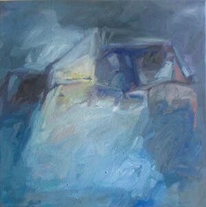 Peinture intitulée "La mer" par Sandrine Wely, Œuvre d'art originale