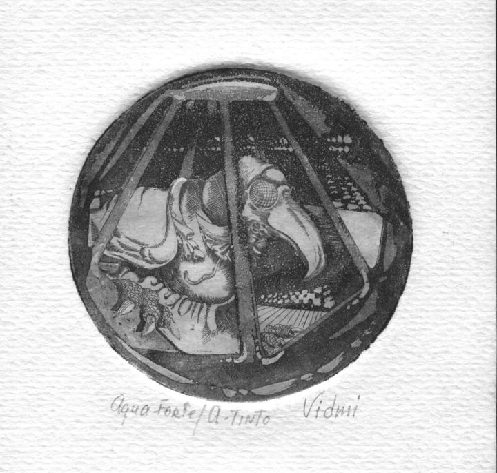 Printmaking titled "The suffering of th…" by Victor Karpenko (VIDMI), Original Artwork