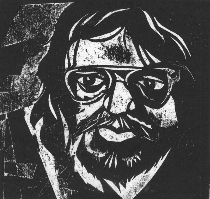 Printmaking titled "In search of rum" by Victor Karpenko (VIDMI), Original Artwork, Engraving