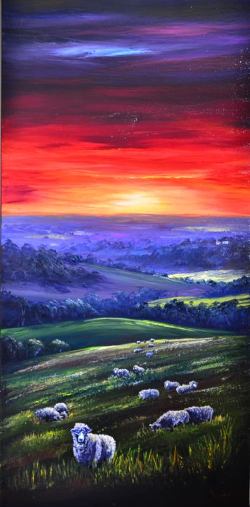 Painting titled "The end of another…" by Christopher Vidal, Original Artwork, Acrylic
