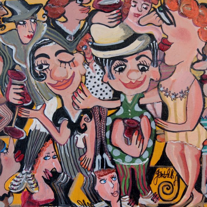 Peinture intitulée "Côte de Beaune" par Valérie Depadova, Œuvre d'art originale, Acrylique