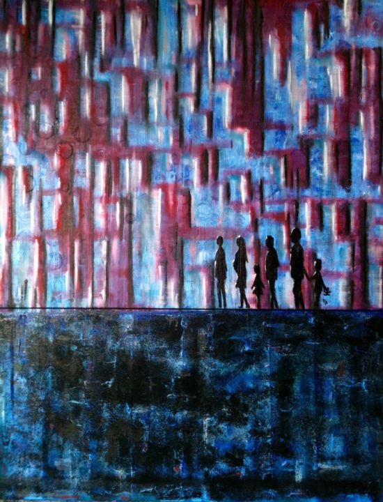 Future land 绘画, 28.7x23.6 in