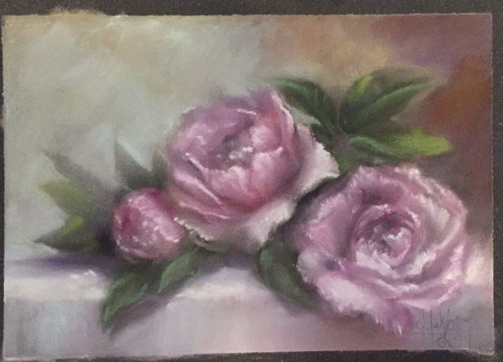 Painting titled "Still life" by L.Jakobsson, Original Artwork