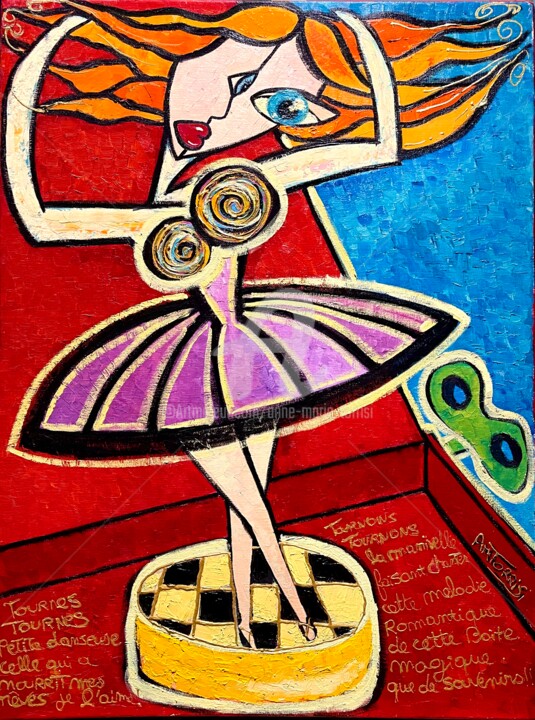 LA BOITE A MUSIQUE 绘画, 31.5x23.6 in