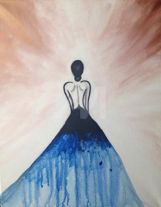 "Mysterious Woman" başlıklı Tablo Bridget Howard tarafından, Orijinal sanat, Akrilik