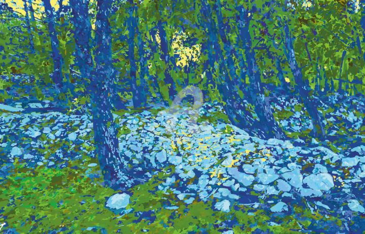 Digital Arts titled "pine-forest" by Anatomkrk, Original Artwork