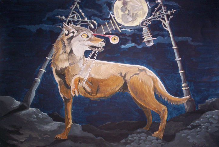 Wolfs mouth 绘画, 27.6x39.4 in
