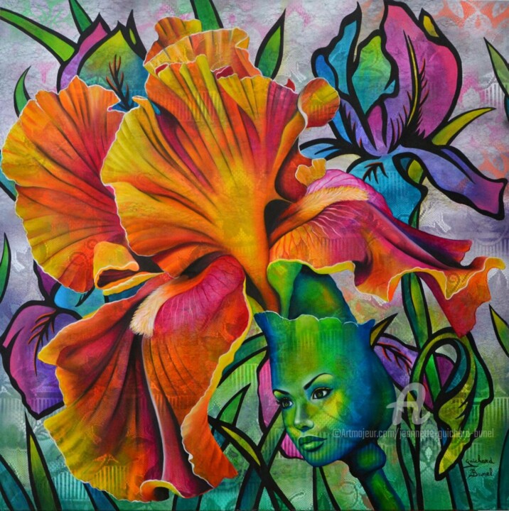 Peinture intitulée "promesse de bonheur" par Jeannette Guichard-Bunel, Œuvre d'art originale, Huile