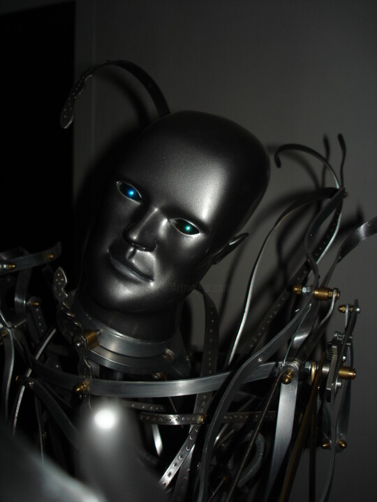Sculpture intitulée "Automate N° 4" par Frédéric Letrun, Œuvre d'art originale, Métaux