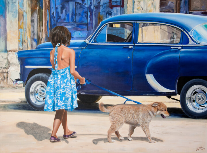 Du coté de chez Cyann 绘画, 28.7x39.4 in