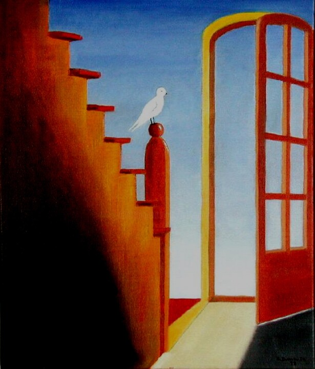 " Liberté " 绘画, 21.7x18.1 in