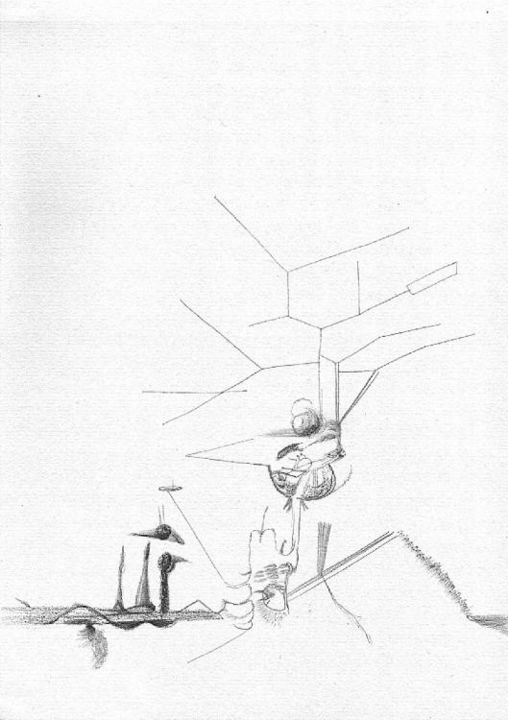 Drawing titled "Untitled 2.6.02" by Paul Louis Van Den Bergh, Original Artwork