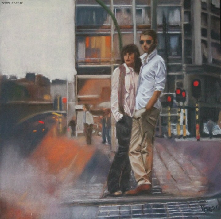 Peinture intitulée "Bohème" par Catherine Costet (Lccat), Œuvre d'art originale, Pastel