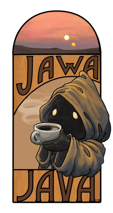 Grafika cyfrowa / sztuka generowana cyfrowo zatytułowany „Jawa Java” autorstwa Brittney Taylor-Mcmurphy, Oryginalna praca