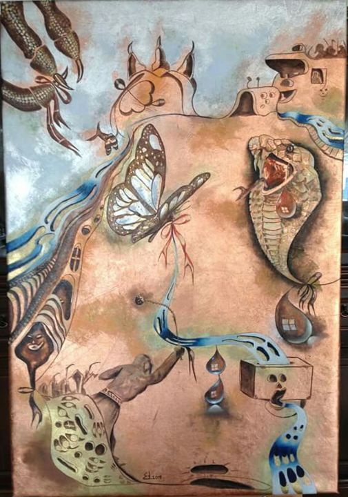 Peinture intitulée "To be or not to be.…" par Erol Yıldırım, Œuvre d'art originale, Huile