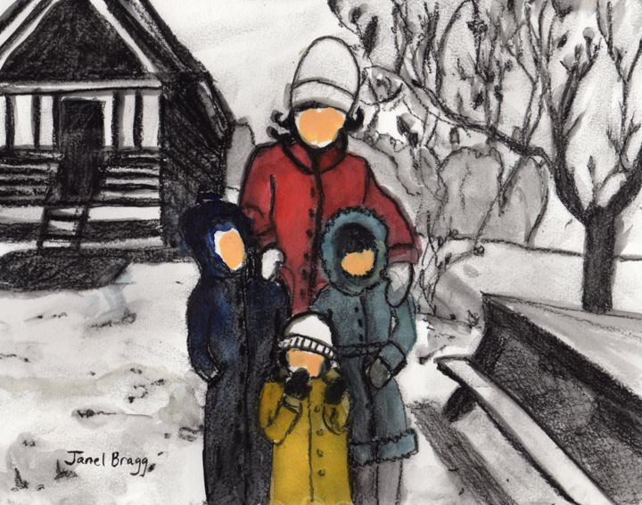 Painting titled "Mother, Karla, Jane…" by Janel Bragg, Original Artwork, Watercolor