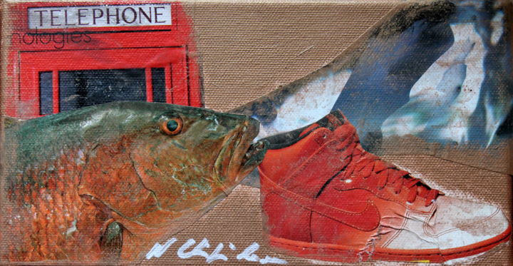 Fish shoes 拼贴, 4.7x8.7 in
