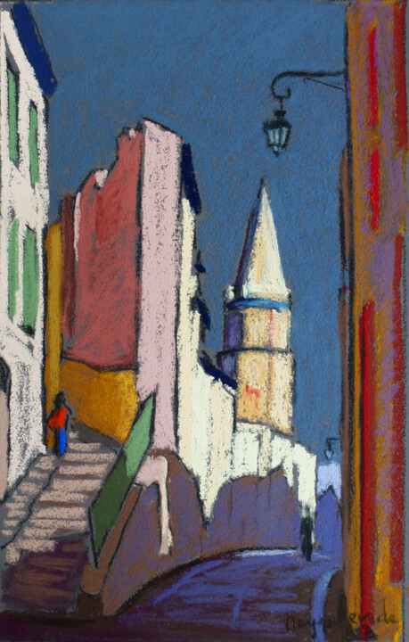 Escaliers rue des Moulins 绘画, 10.6x6.7 in