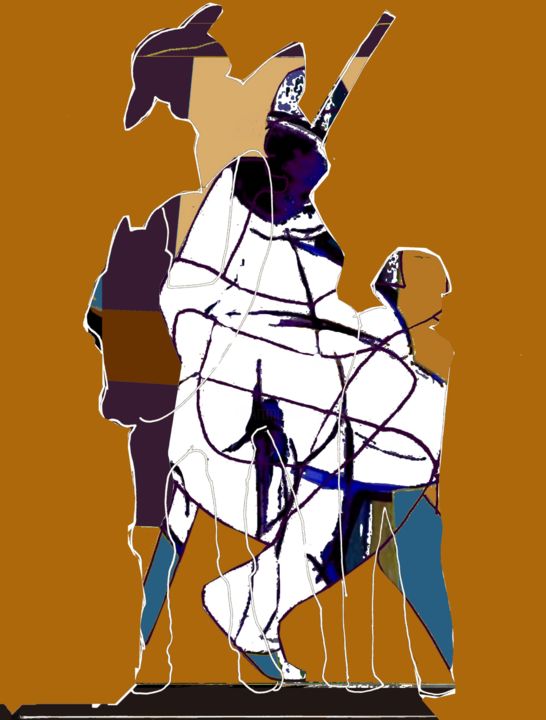 Digital Arts titled "etude-don-qui-b." by Jean-Marie Deschamp, Original Artwork, 2D Digital Work
